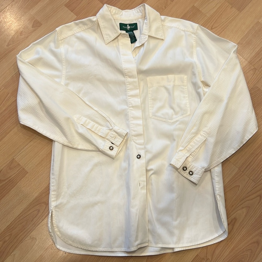 Hunt Club Button Down Shirt Cotton Size Medium